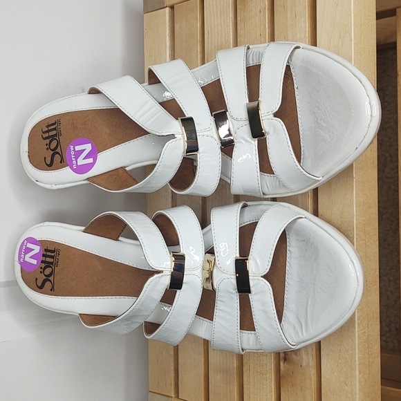 Söfft🤍patent leather wedge sandal, 11 NARROW 🆕 - Picture 3 of 11